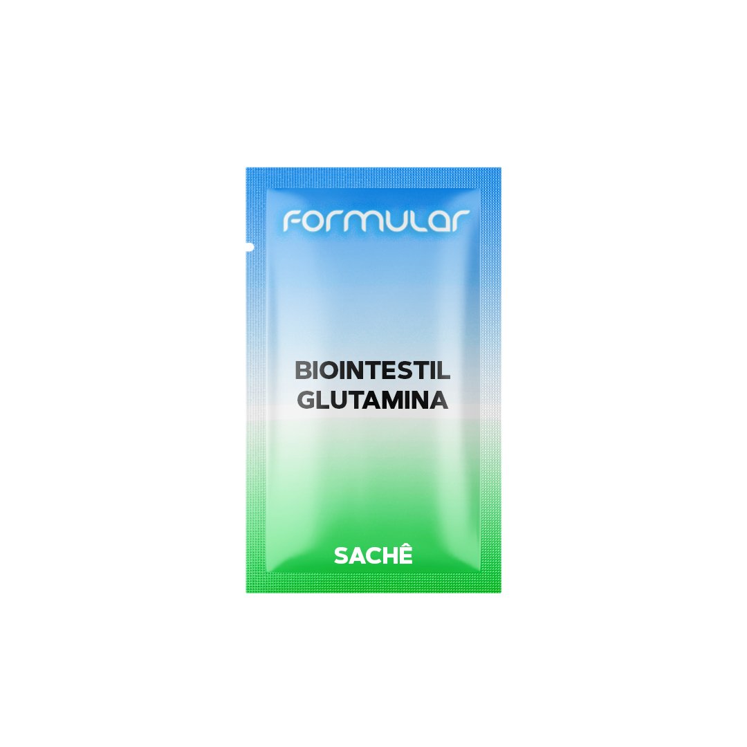 BioIntestil 600mg Glutamina 4g Formular 30 Sachês Sabor Abacaxi